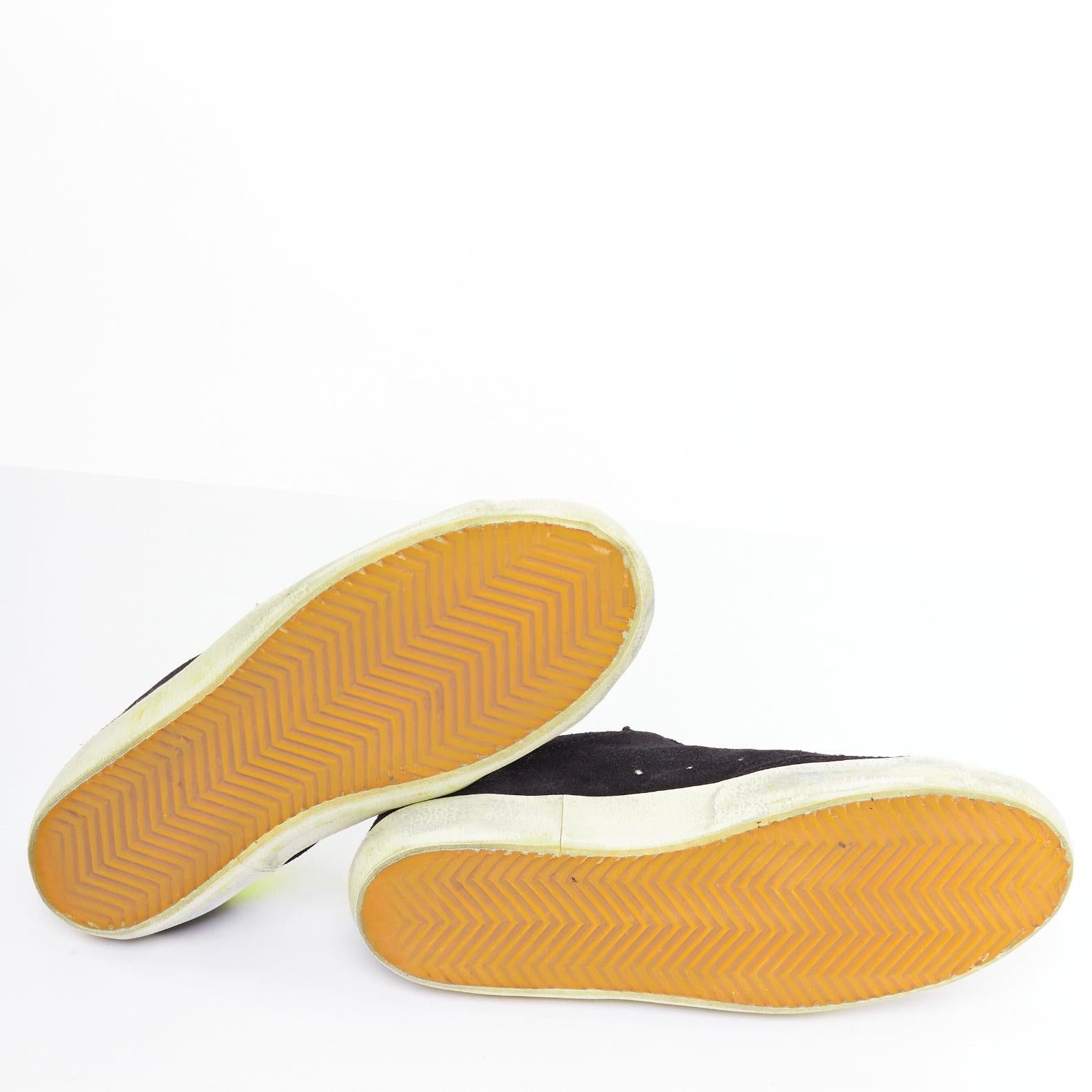 GOLDEN GOOSE GGDB SStar schwarz neon grün Wildleder Turnschuhe EU37 im Angebot 6