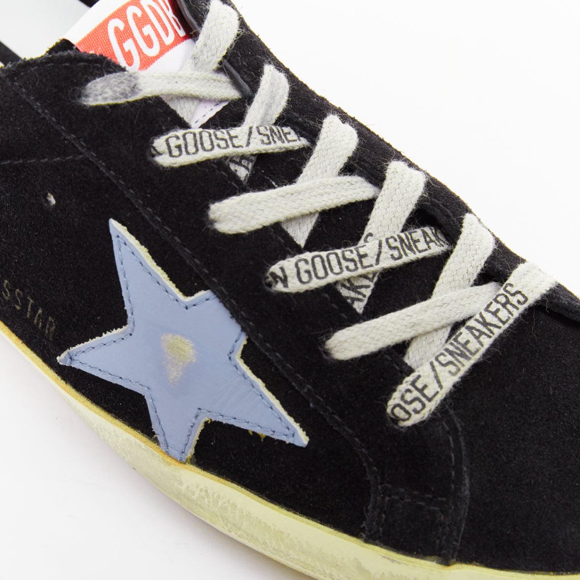 GOLDEN GOOSE GGDB SStar schwarz neon grün Wildleder Turnschuhe EU37 im Angebot 2