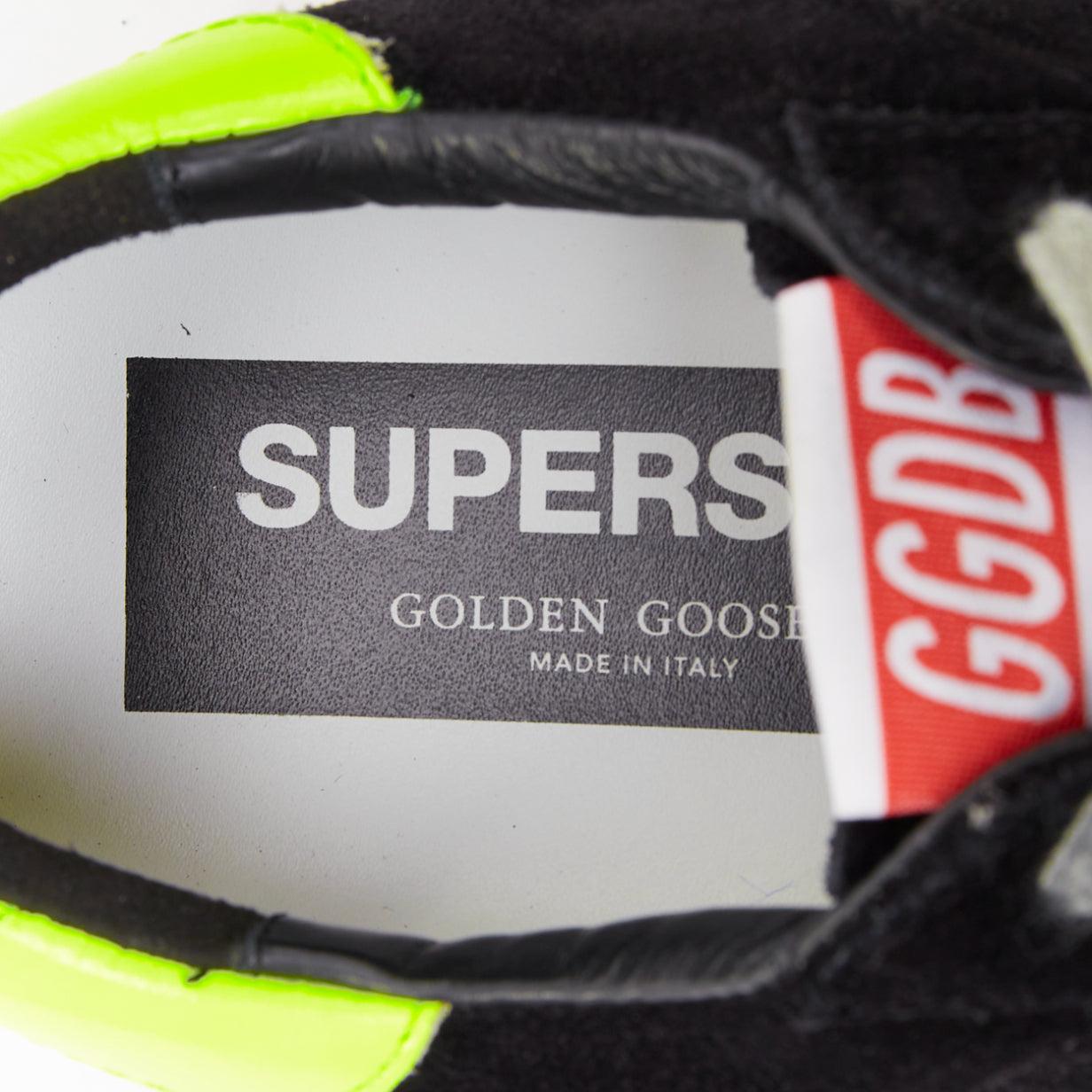 GOLDEN GOOSE GGDB SStar schwarz neon grün Wildleder Turnschuhe EU37 im Angebot 4