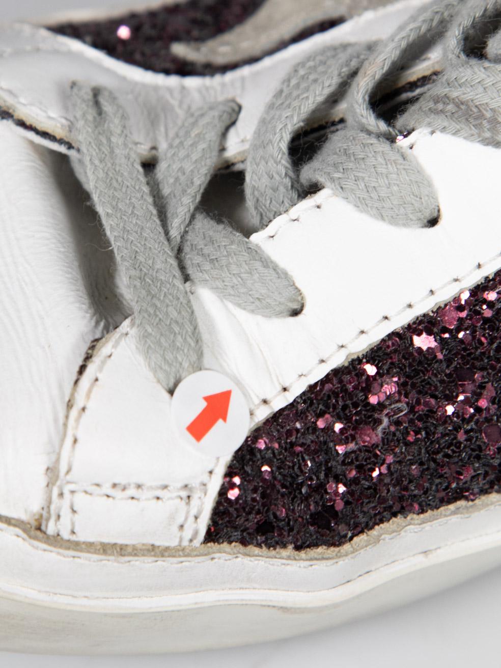 Golden Goose Glitter Superstar Distressed Trainers Size IT 37 2