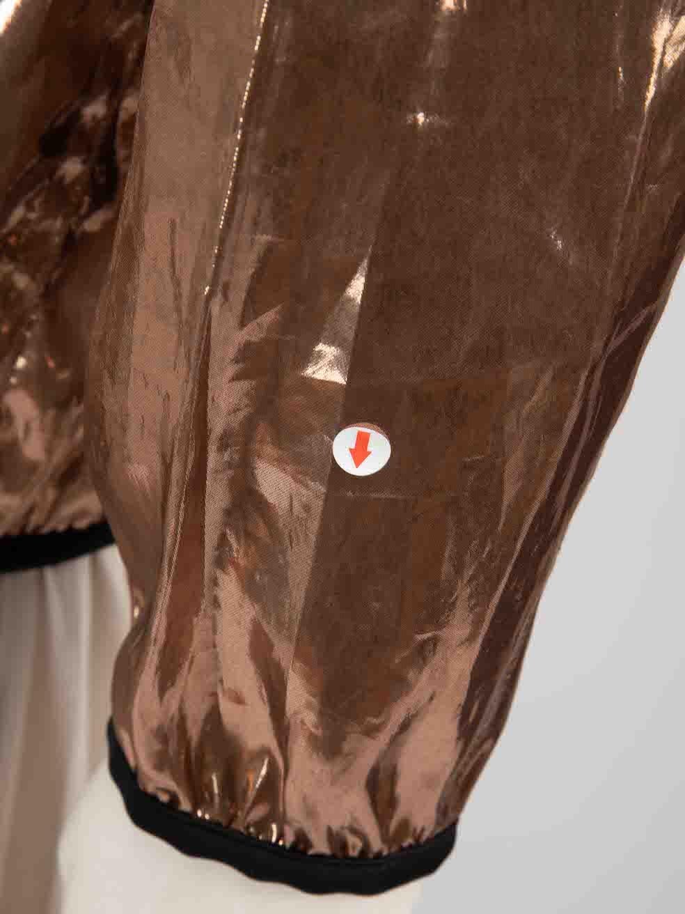 Golden Goose Gold Metallic Hooded Windbreaker Size M In Excellent Condition For Sale In London, GB