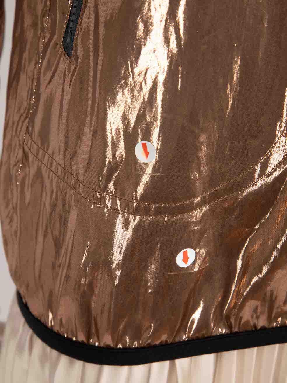 Golden Goose Gold Metallic Hooded Windbreaker Size M For Sale 3
