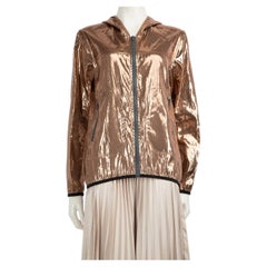 Golden Goose Gold Metallic Hooded Windbreaker Size M