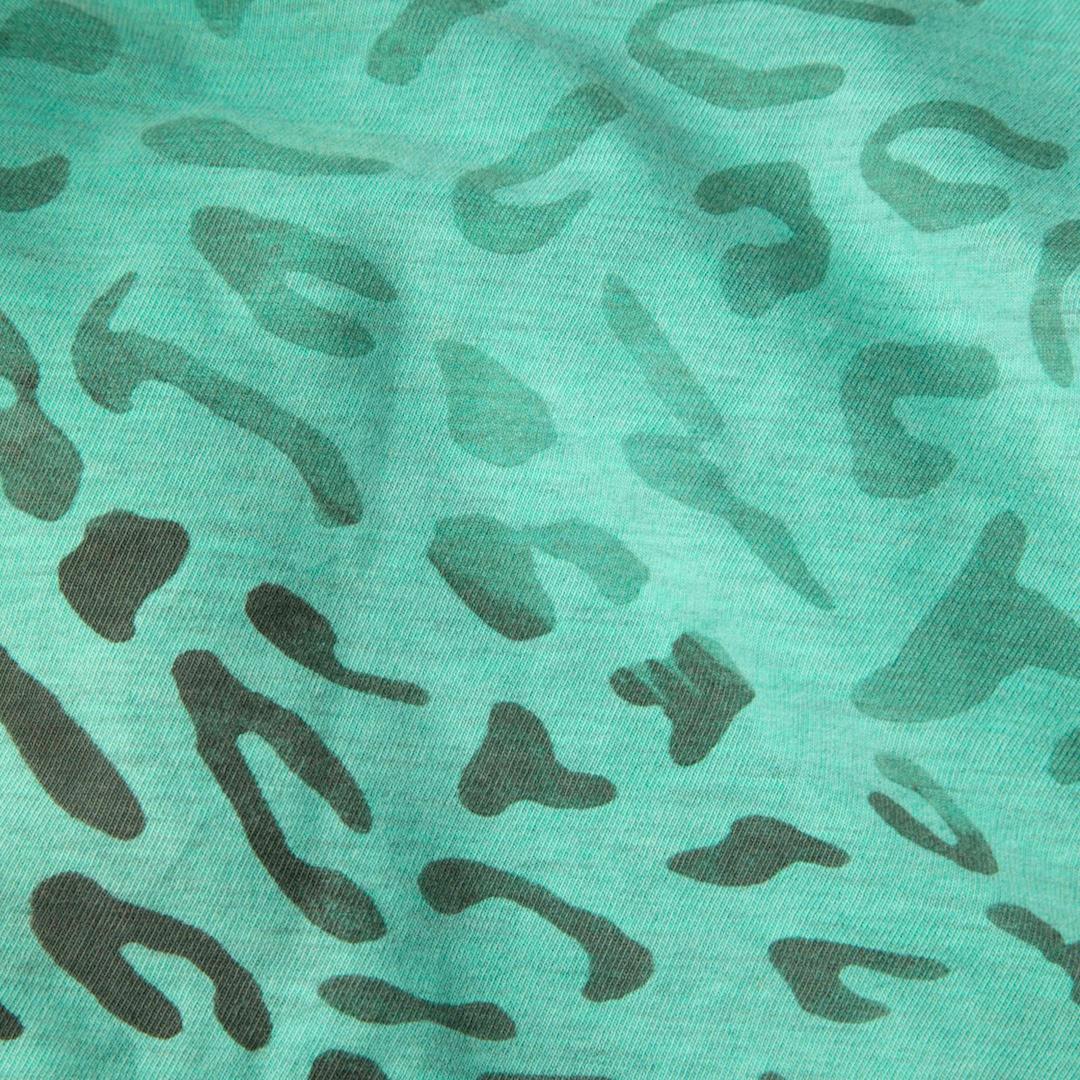 Women's Golden Goose Green Leopard Print T-Shirt Size XS For Sale