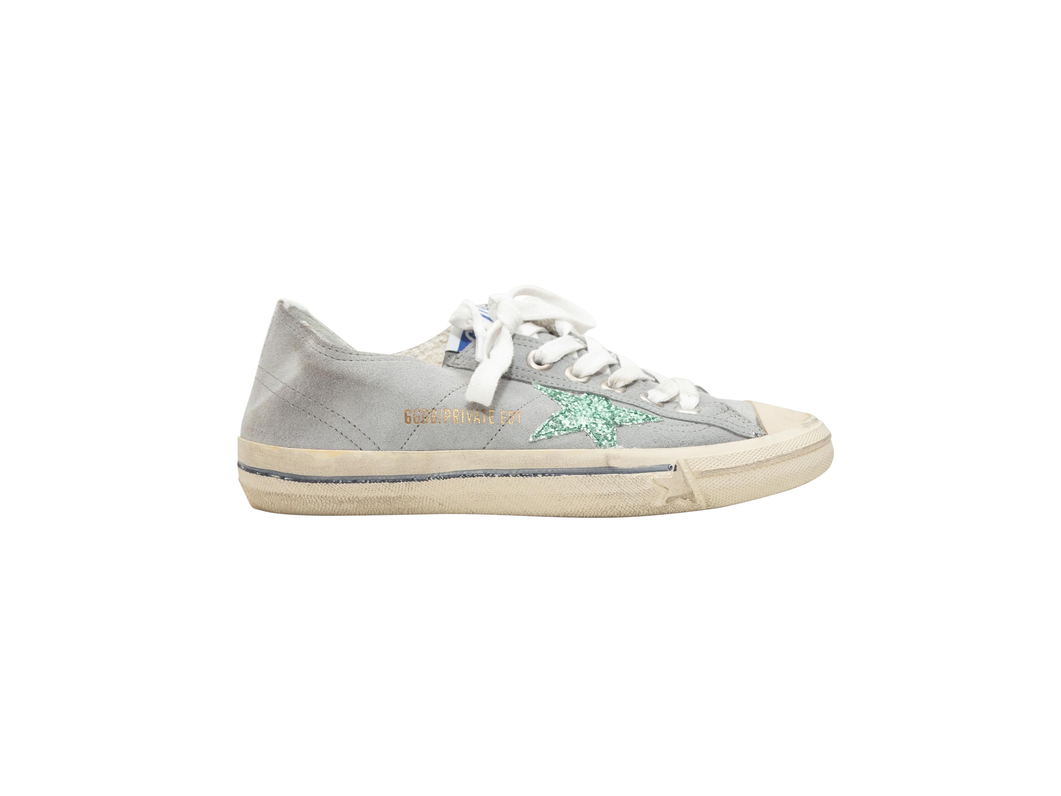 Gray  Golden Goose Grey Suede Cap-Toe Sneakers