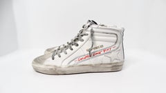 Golden Goose I LOVE NY High-Top Distressed Leder Turnschuhe im Used-Look