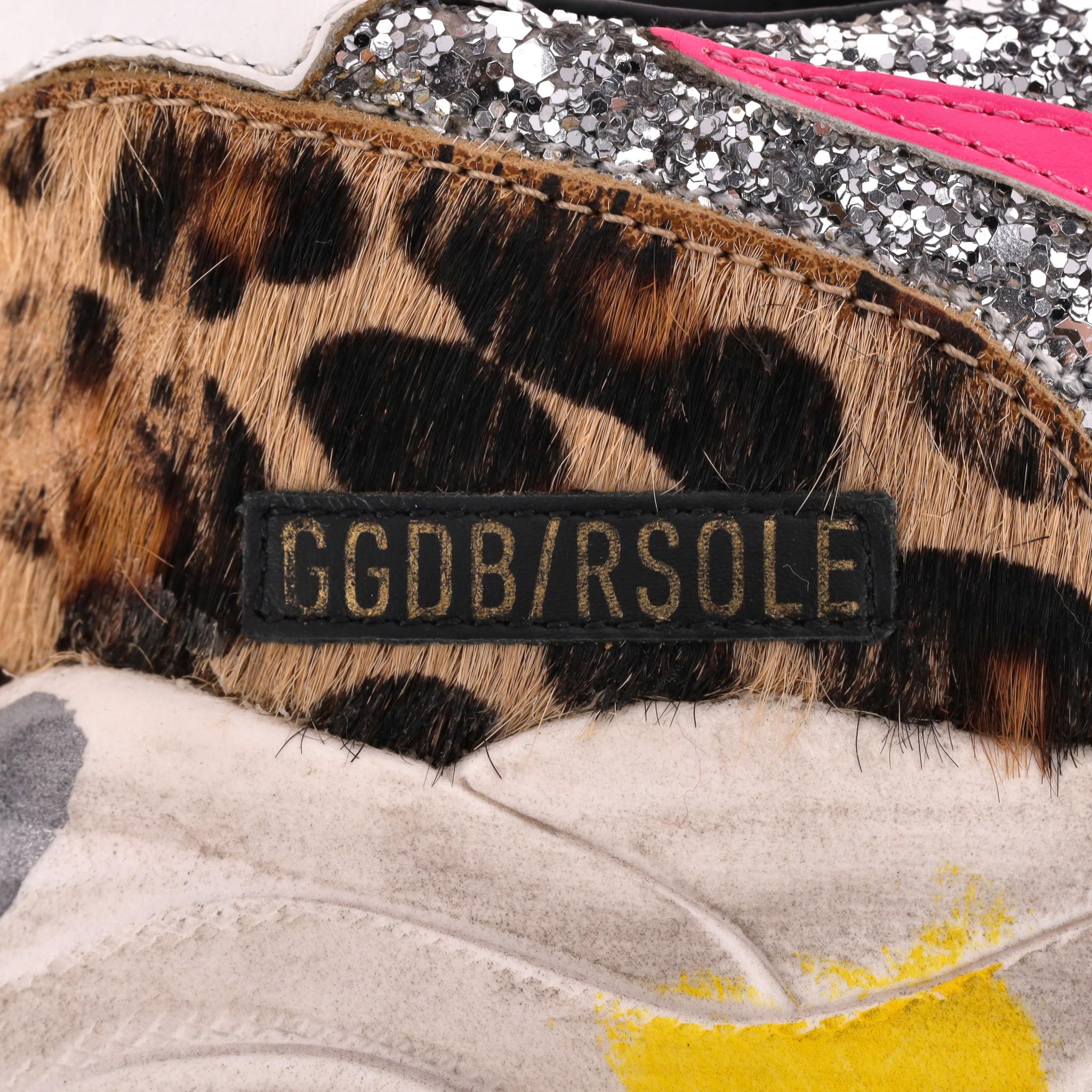 Golden Goose Leopard Print Running Sole Sneakers 2