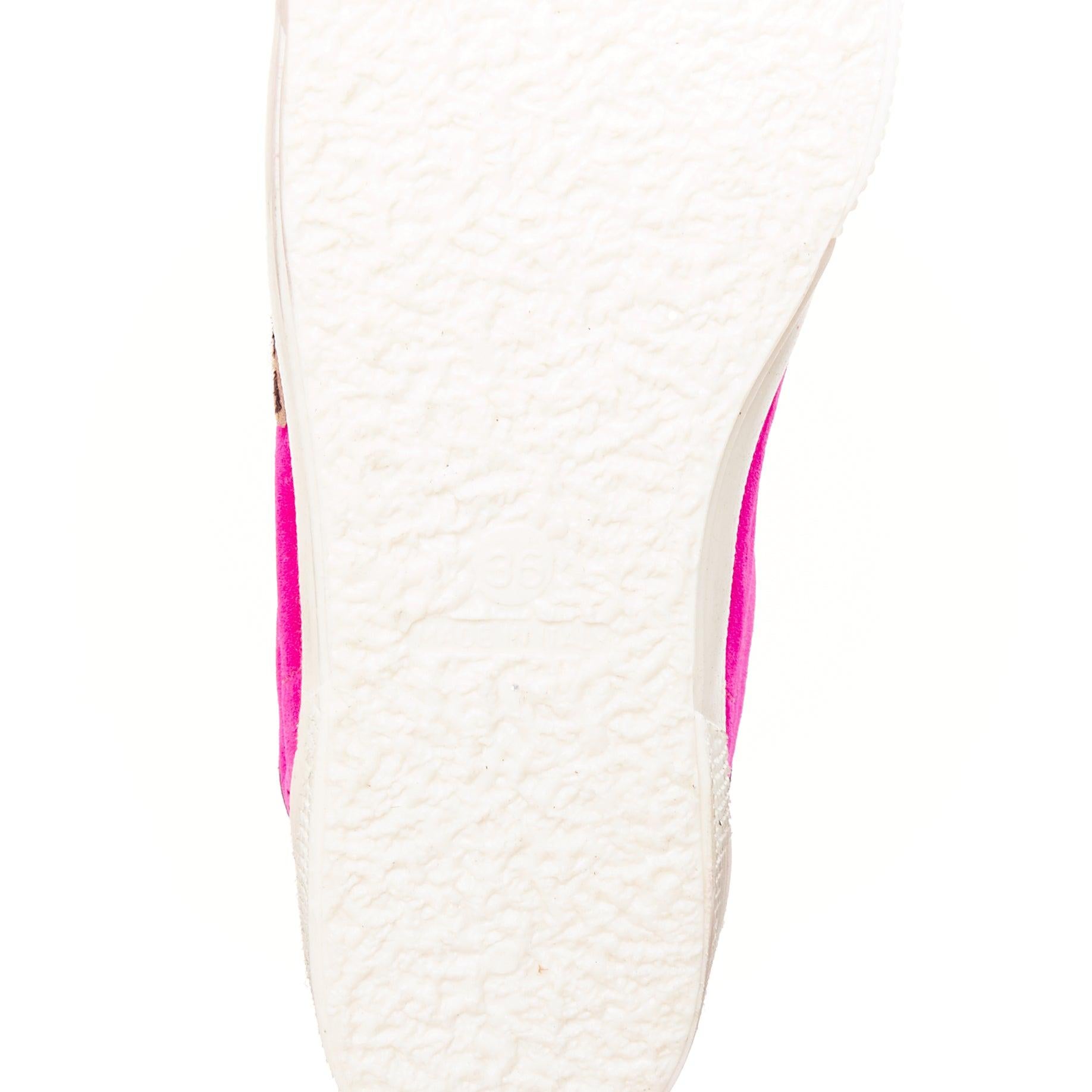 GOLDEN GOOSE May hot pink leopard super star low top sneakers EU36 5