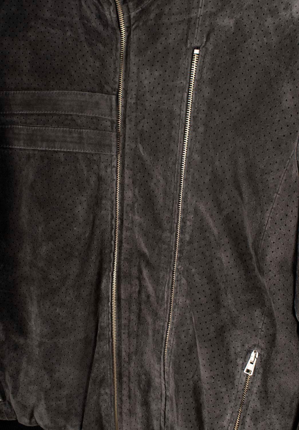 Black Golden Goose Men Jacket Suede Bomber Size L For Sale