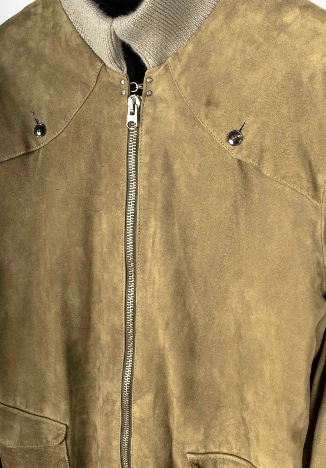 Golden Goose Chaqueta Hombre Bomber de Ante Talla L Beige en venta