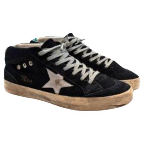 GOLDEN GOOSE Size 8 Green Glitter Suede Distressed SUPERSTAR Sneakers ...