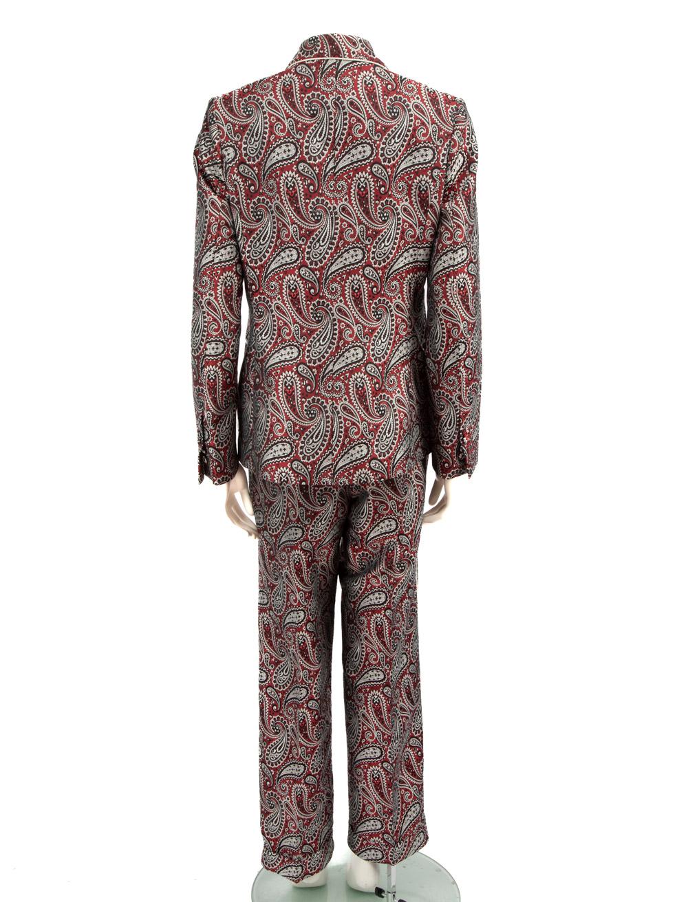 Brown Golden Goose Paisley Jacquard Blazer Suit Set Size M