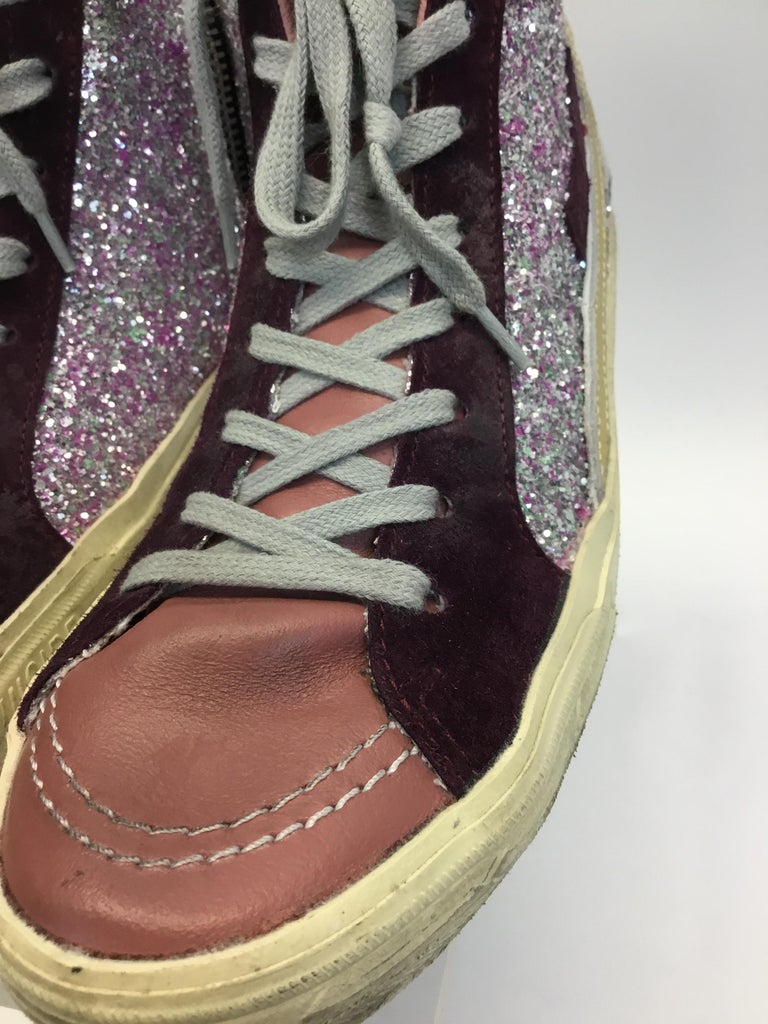 golden goose pink high top