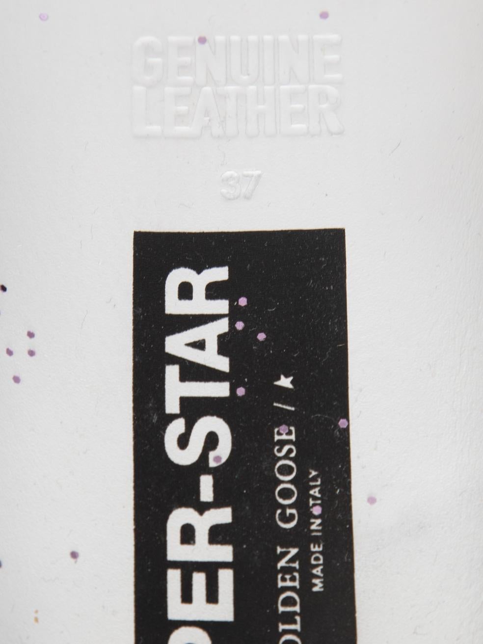 Golden Goose Lila Glitter Superstar Turnschuhe Größe IT 37 im Angebot 1