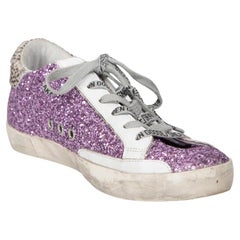 Golden Goose Scarpe da ginnastica Superstar con glitter viola Taglia IT 37