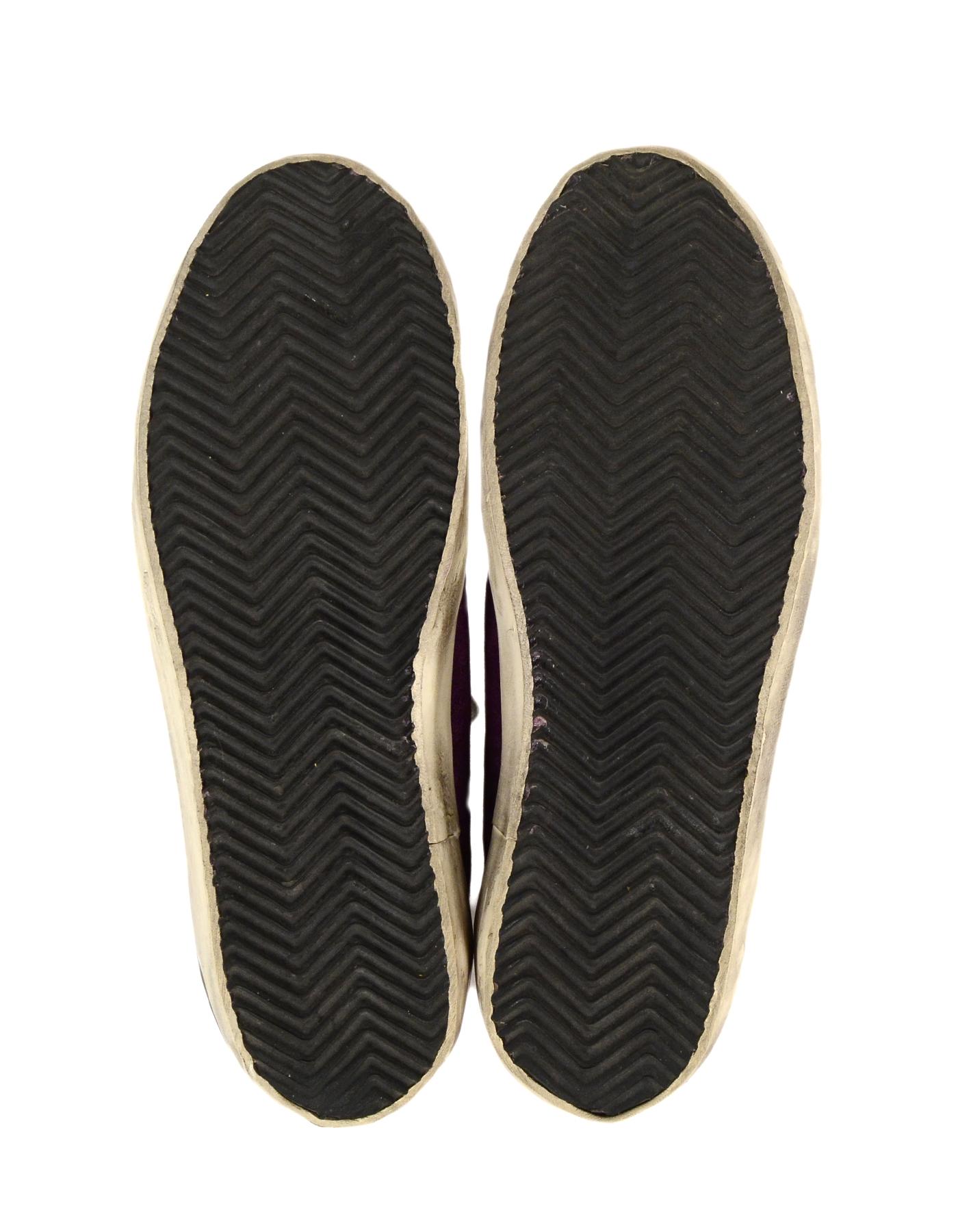 purple golden goose sneakers