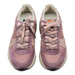 Golden Goose Running Sole Lace-Up Sneakers in Pink Size 35