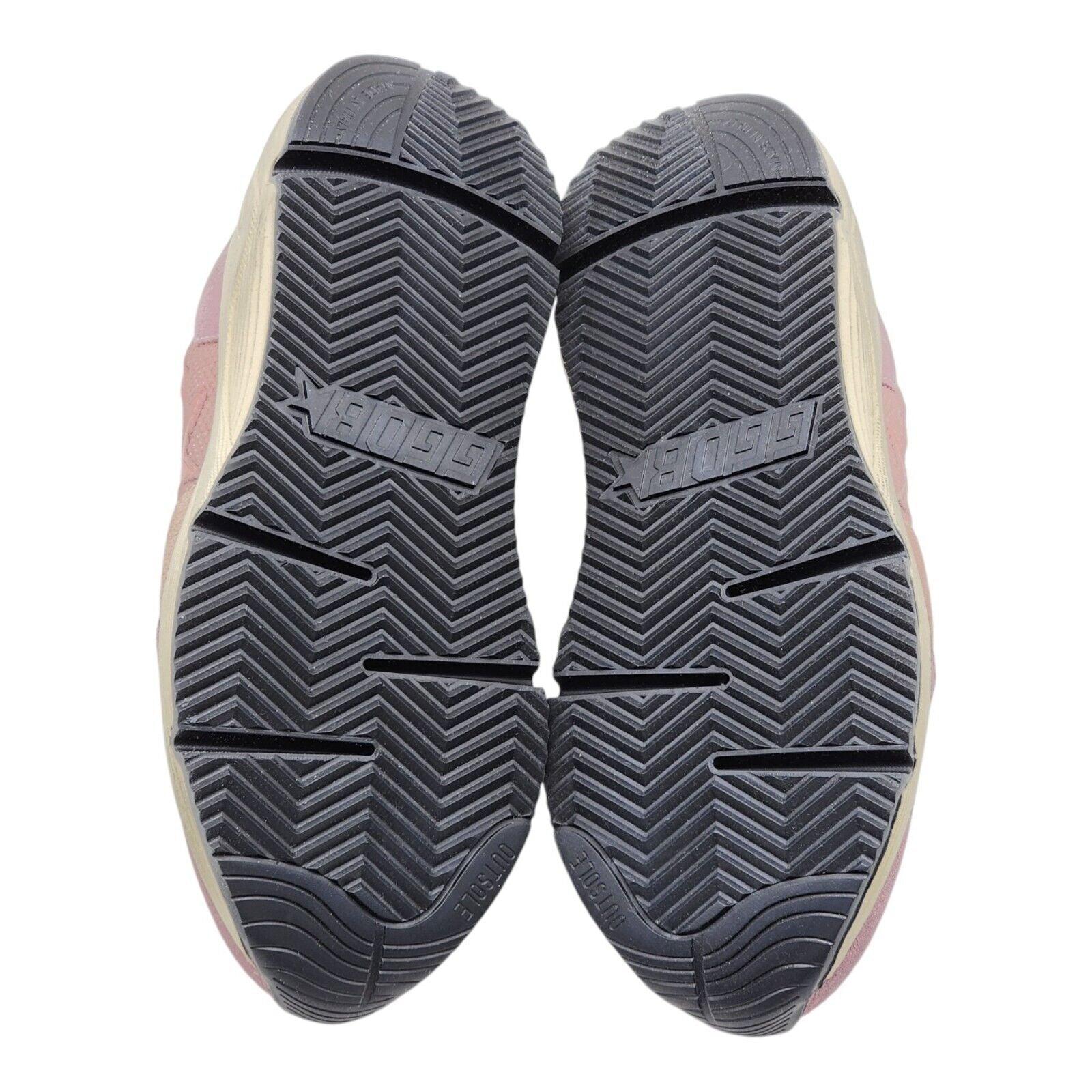 Golden Goose Running Sole Lace-Up Sneakers in Pink Size 39 In Excellent Condition For Sale In Los Angeles, CA