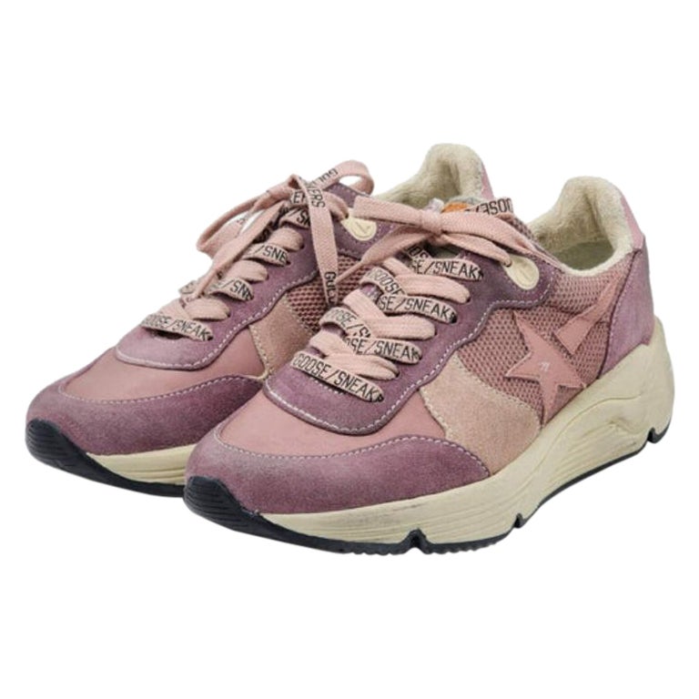 Golden Goose Running Sole Lace-Up Sneakers in Pink Size 39 For