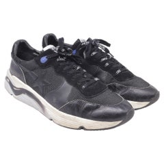 „Golden Goose“ Running Sole Low-Top-Sneaker aus schwarzem Leder