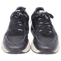 „Golden Goose“ Running Sole Low-Top-Sneaker aus schwarzem Leder