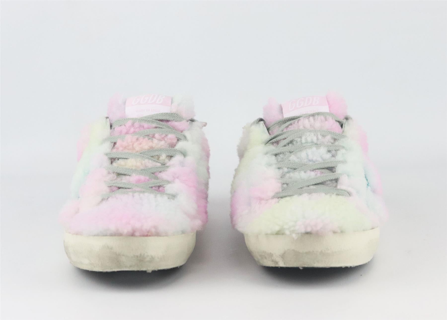 Golden Goose Sabot Shearling & Leder Slip On Sneakers (Grau)