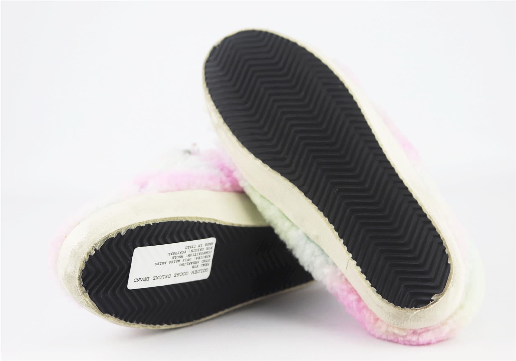 Golden Goose Sabot Shearling & Leder Slip On Sneakers Damen