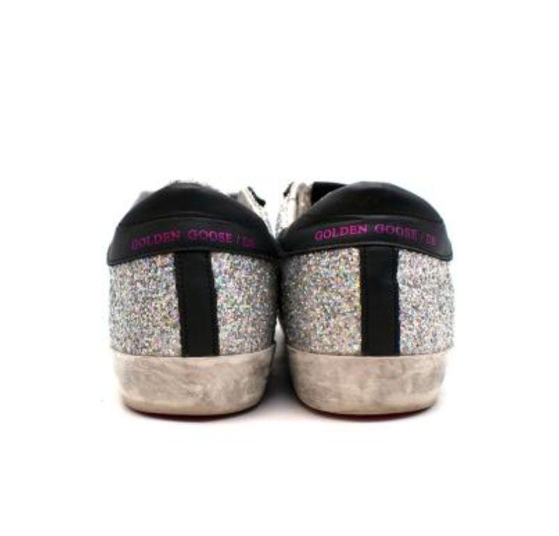 golden goose silver glitter pink star