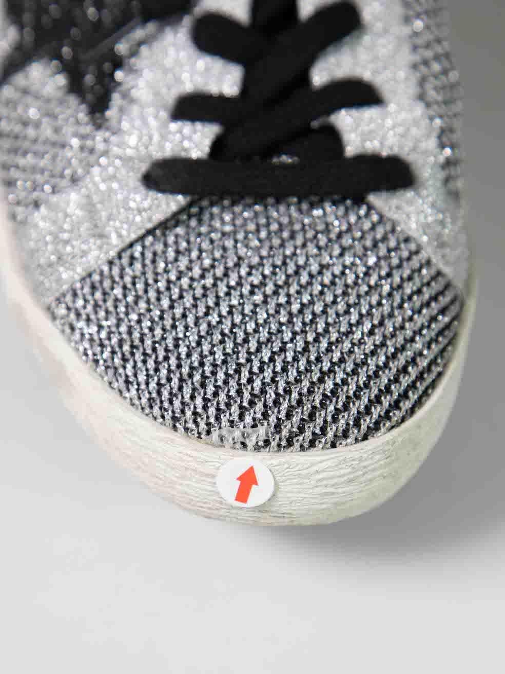 Golden Goose Zapatillas Superstar de punto plateadas Talla IT 37 1