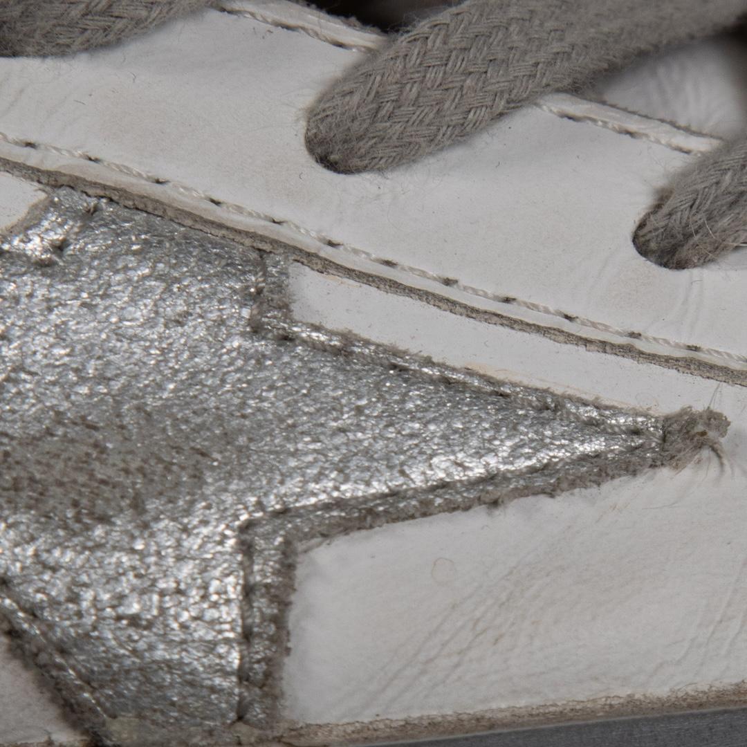 Golden Goose Silver Leather Superstar Trainers Size IT 37 1