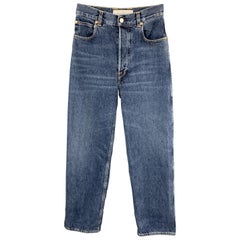 GOLDEN GOOSE Taille 2 Blue Washed Wide Leg KIM Jeans