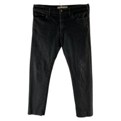 GOLDEN GOOSE Size 33 Black Cotton Blend Skinny Jeans