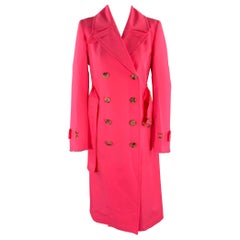 GOLDEN GOOSE Size S Pink Polyester Trench Coat