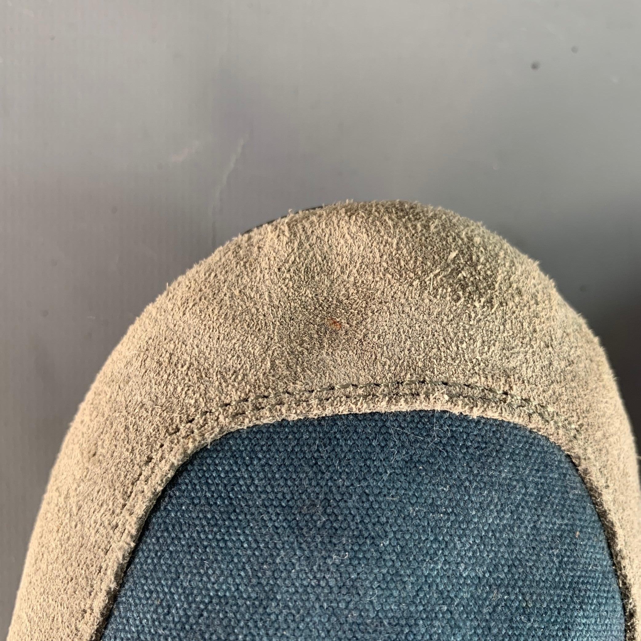 GOLDEN GOOSE STARLAND Size 11 Blue Grey Brown Color Block Canvas Suede Low Top Sneakers en vente 4