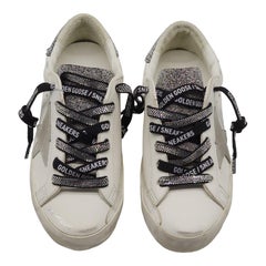 Golden Goose Super Star Classic Leather Sneakers with Swarovski Crystals