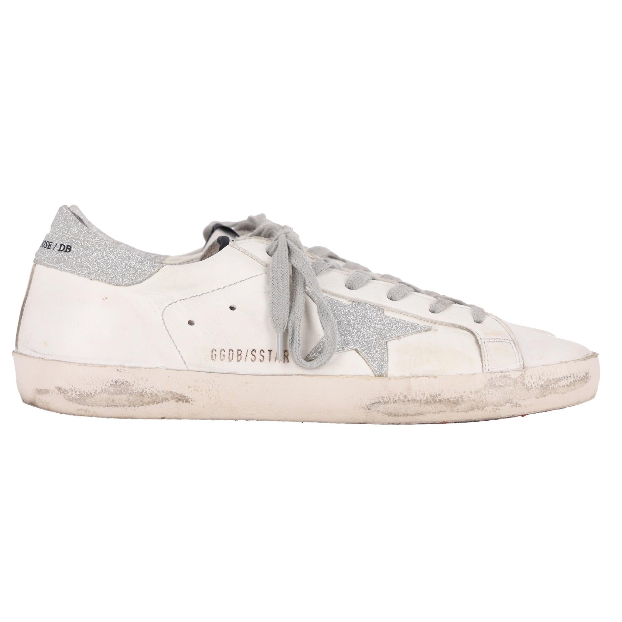 Zapatillas de piel Golden Goose Super-Star en Bueno Estado en London, GB