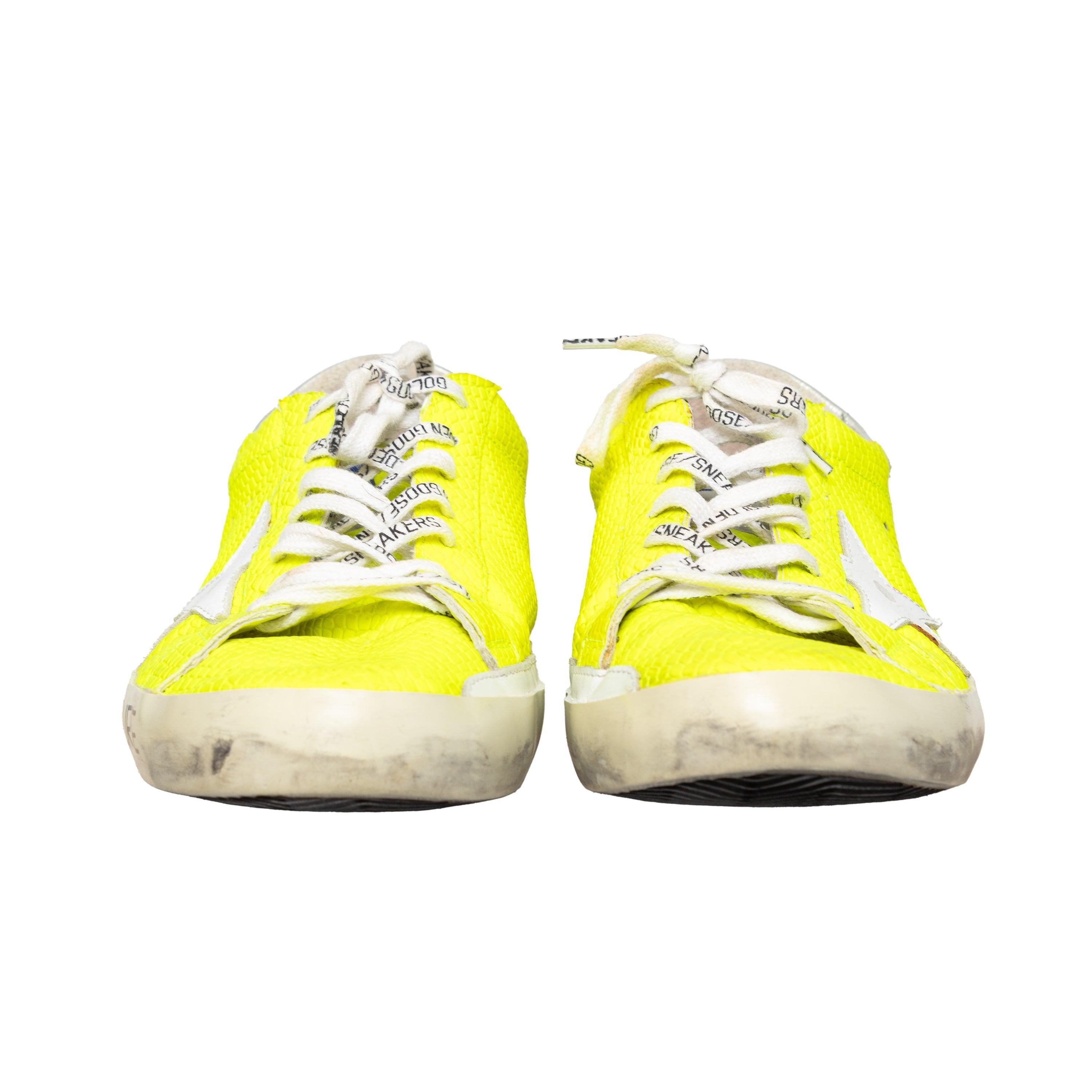 Golden Goose Super-Star Neon Sneakers - '10s In Excellent Condition In Milano, IT