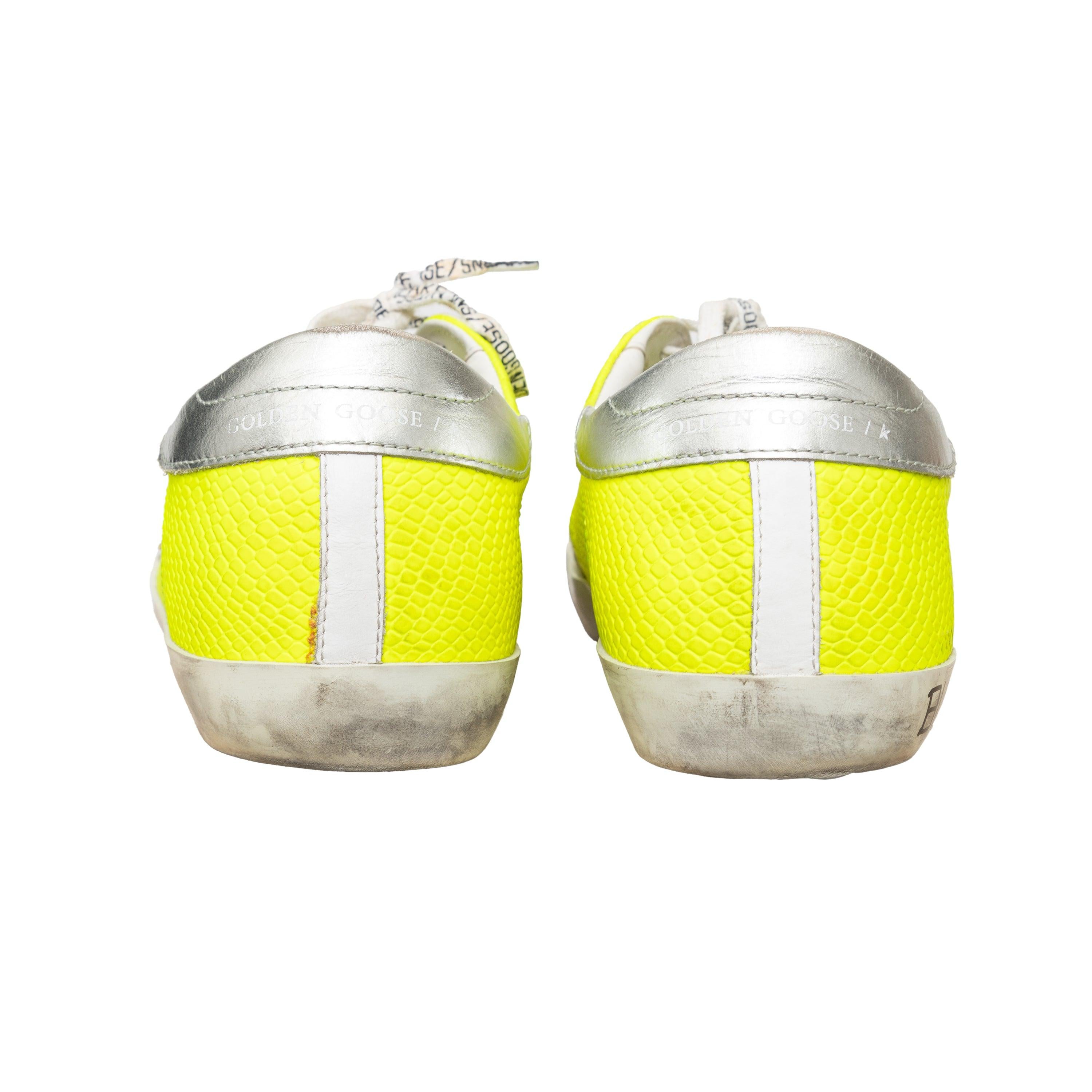 Men's Golden Goose Super-Star Neon Sneakers - '10s