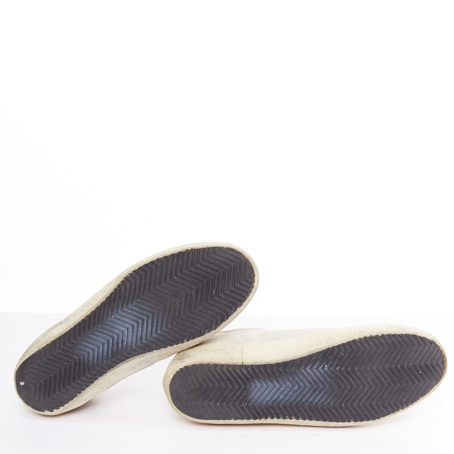 GOLDEN GOOSE SuperStar grau Wildleder metallischen trim Stern notleidenden Turnschuhe EU38 im Angebot 6