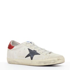 GOLDEN GOOSE SuperStar grau Wildleder metallischen trim Stern notleidenden Turnschuhe EU38