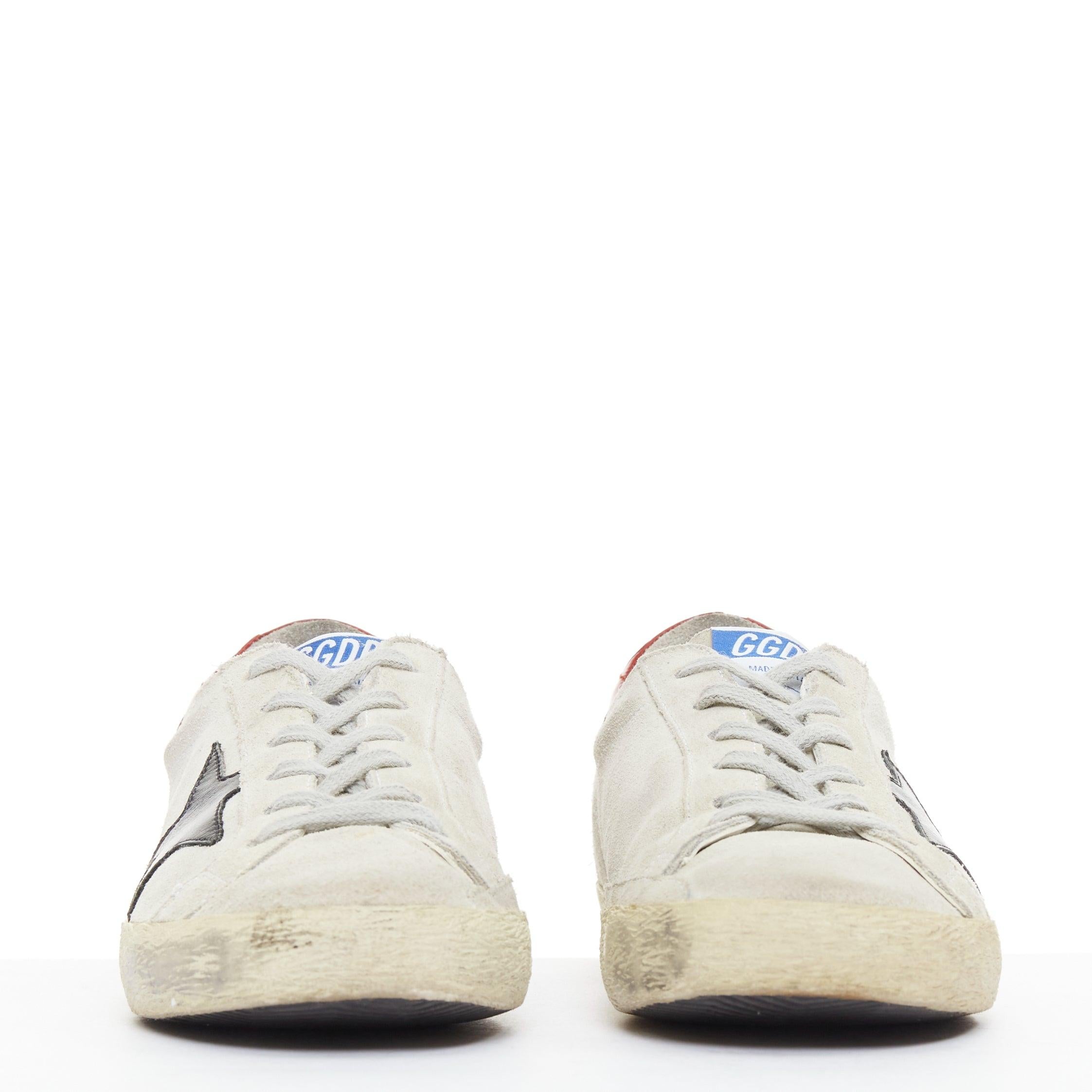 GOLDEN GOOSE SuperStar grau Wildleder metallischen trim Stern notleidenden Turnschuhe EU38 (Beige) im Angebot
