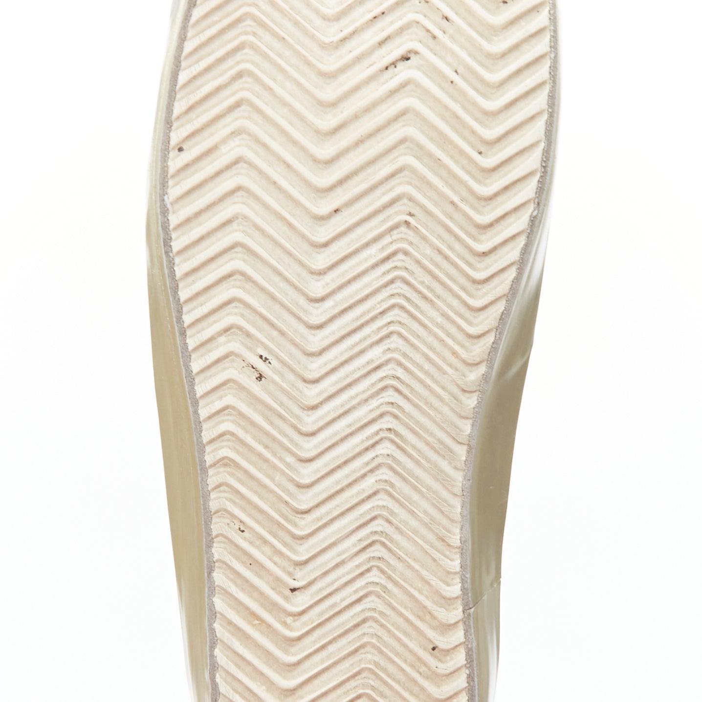 GOLDEN GOOSE Superstar blanco oro estrella cuero zapatillas desgastadas EU37 5