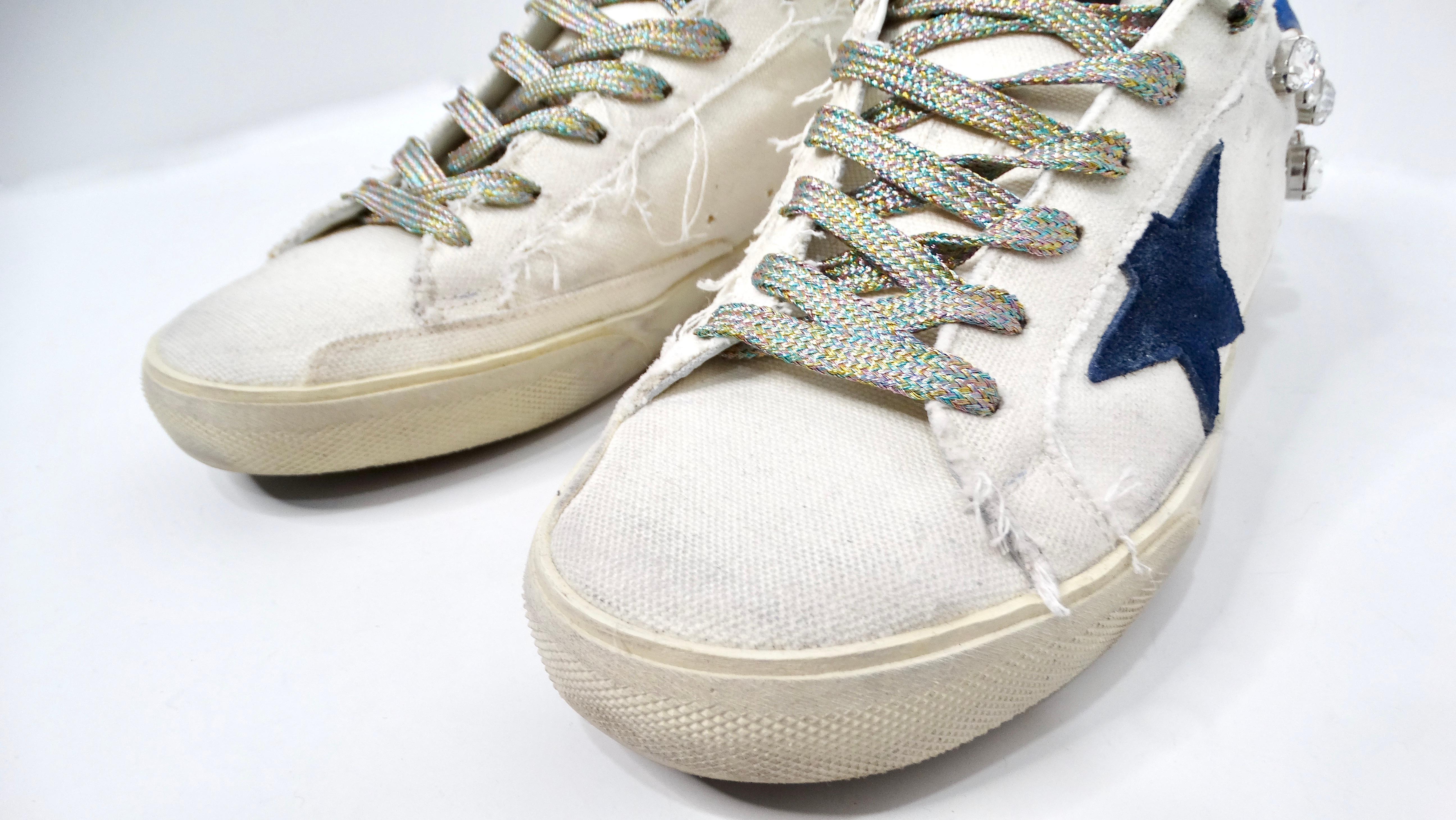 Donna Sneakers Super-Star di Golden Goose impreziosite da cristalli Swarovski in vendita