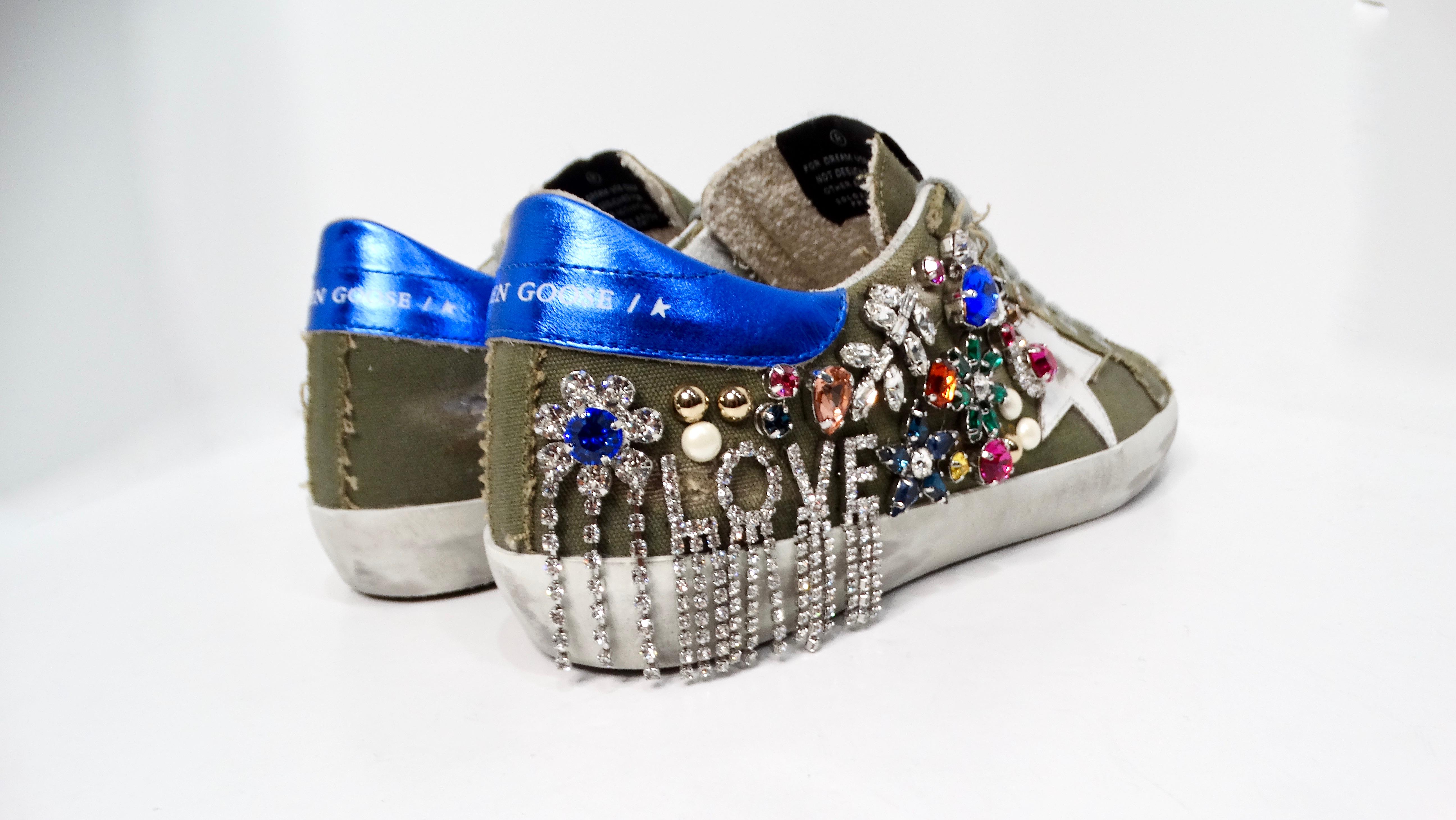 Sneakers Superstar impreziosite da cristalli di Golden Goose Swarovski In condizioni buone a Scottsdale, AZ