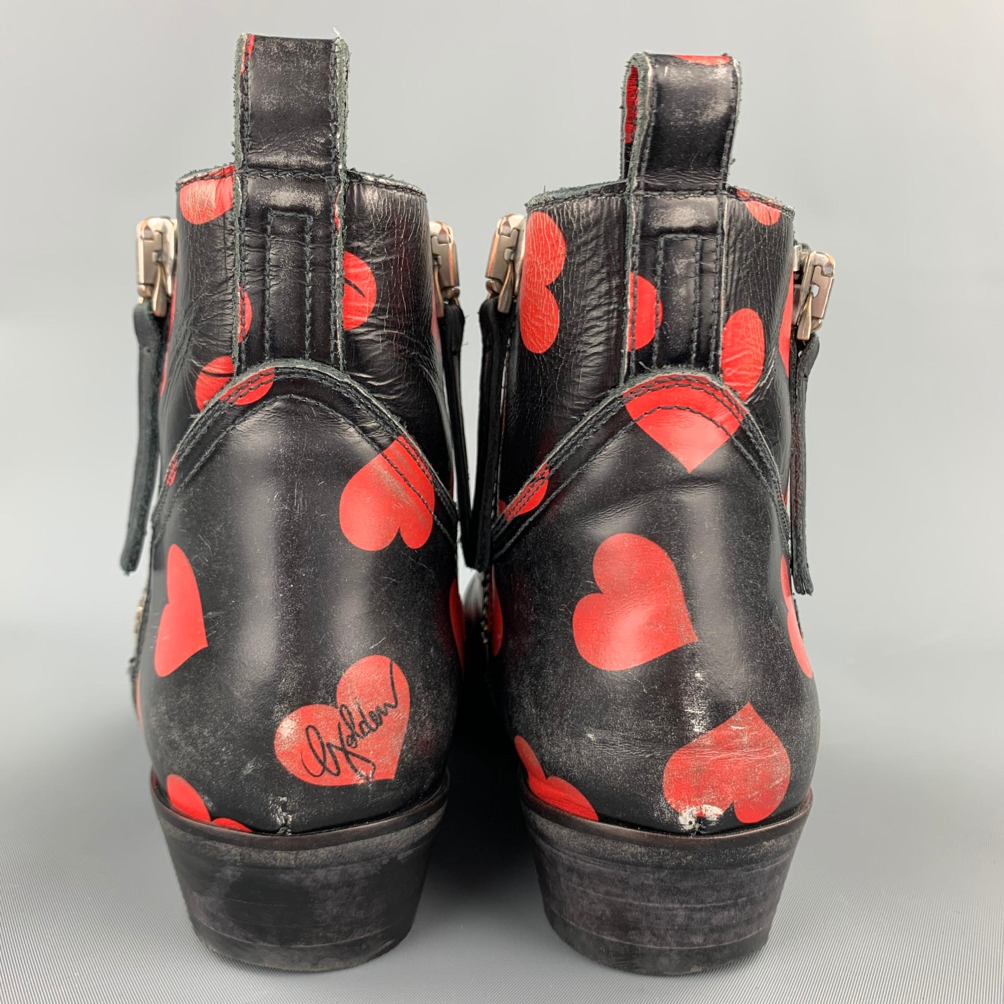 golden goose boots red