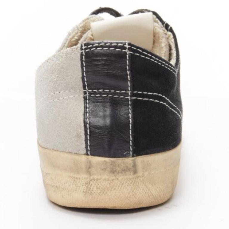 GOLDEN GOOSE VSTAR2 bicolor grey black distressed leather sneakers EU40 For Sale 3