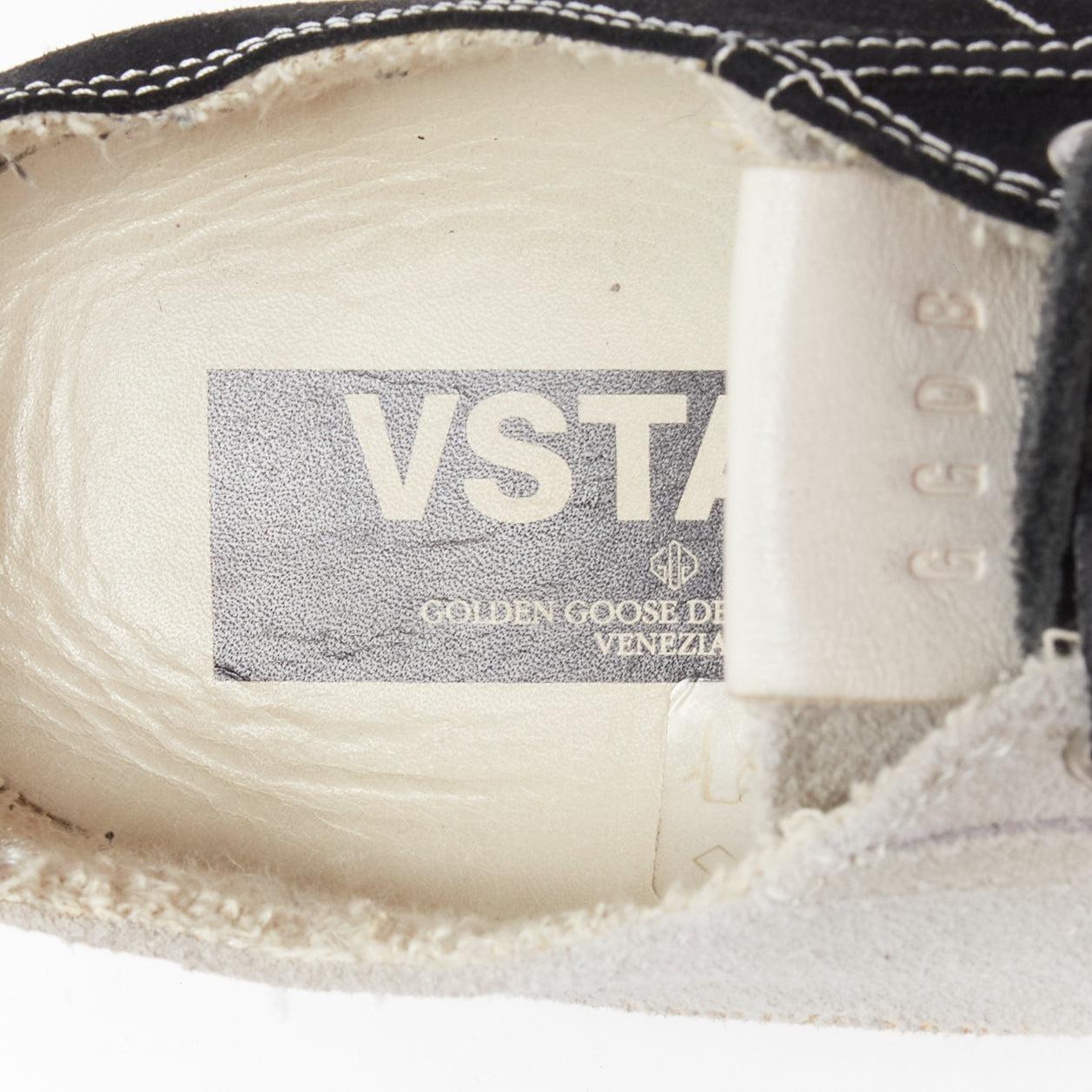 GOLDEN GOOSE VSTAR2 bicolor grey black distressed leather sneakers EU40 For Sale 4