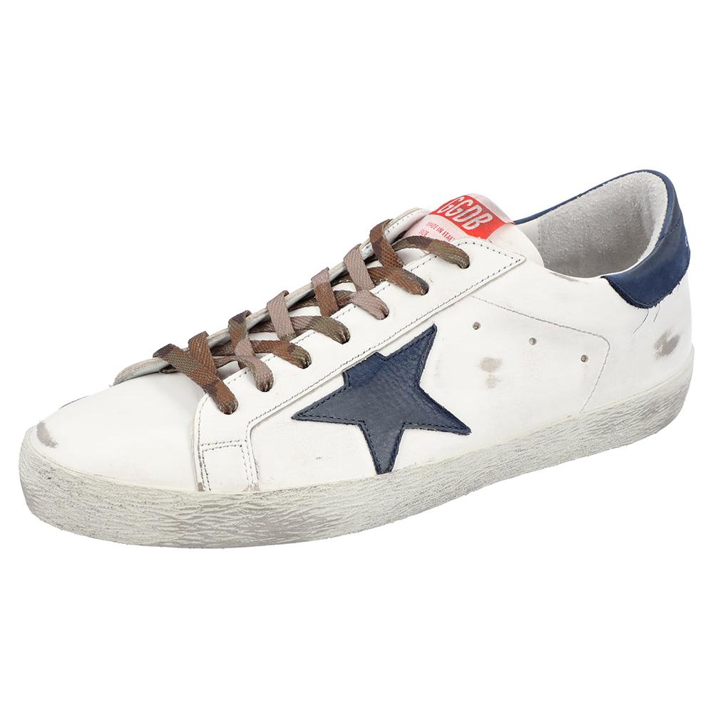 Golden Goose White/Blue Superstar low-top sneakers Size EU 43