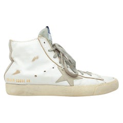  Golden Goose White & Grey Sneakers Francy High-Top Sneakers