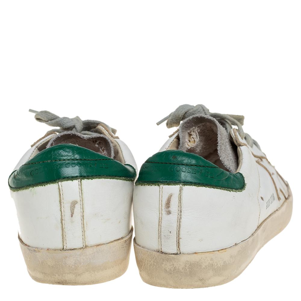 Goldene Goose Superstar Sneakers aus weißem Leder und Wildleder mit Cap Toe Größe 41 Damen